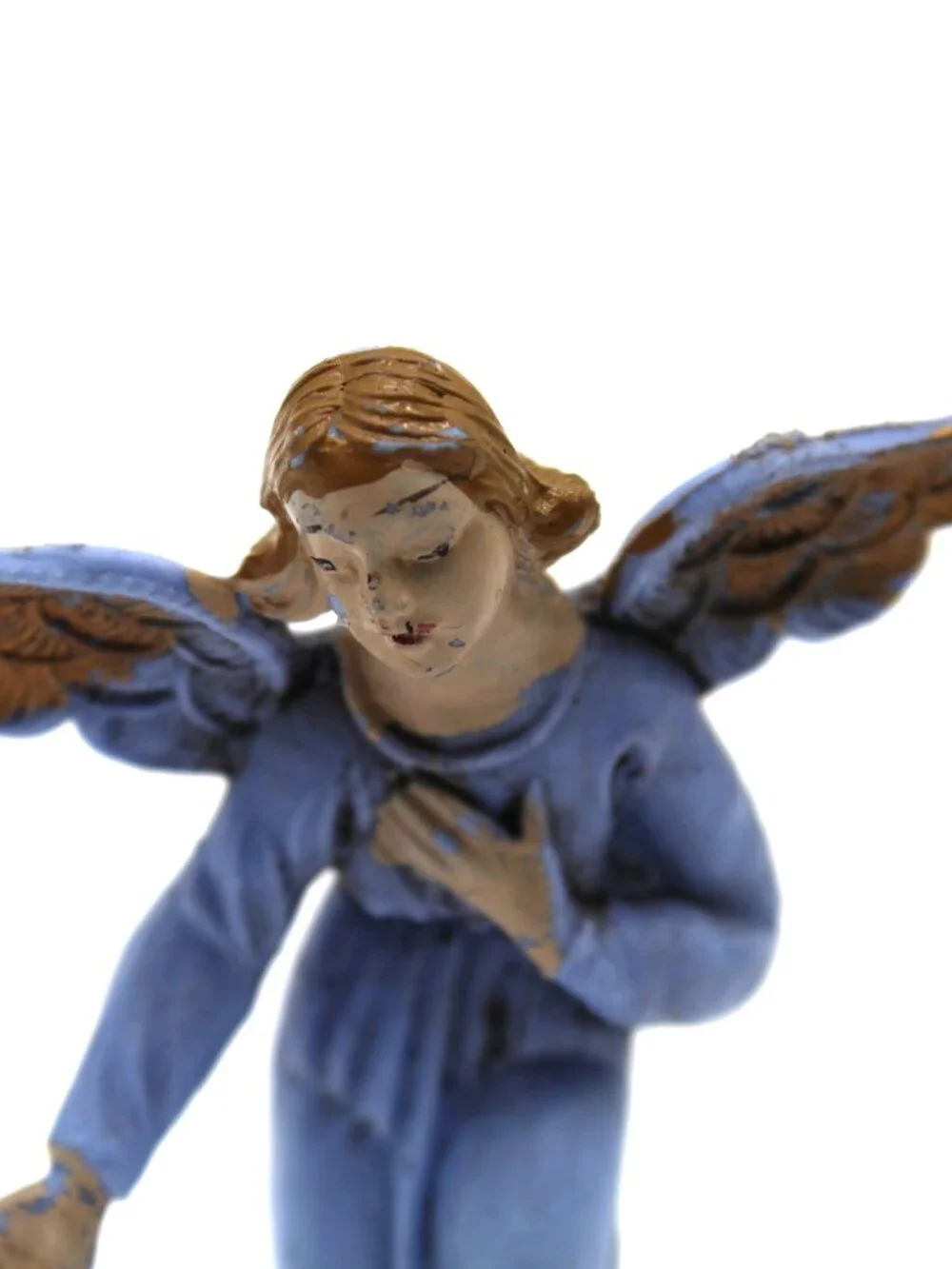 Vintage 2.8” Italy Depose Nativity Angel Blue Figure Christmas Holiday Decor